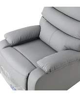 Simplie Fun Cozy Recliner: Swivel, Rock, Recline, Cat-Scratch Fabric