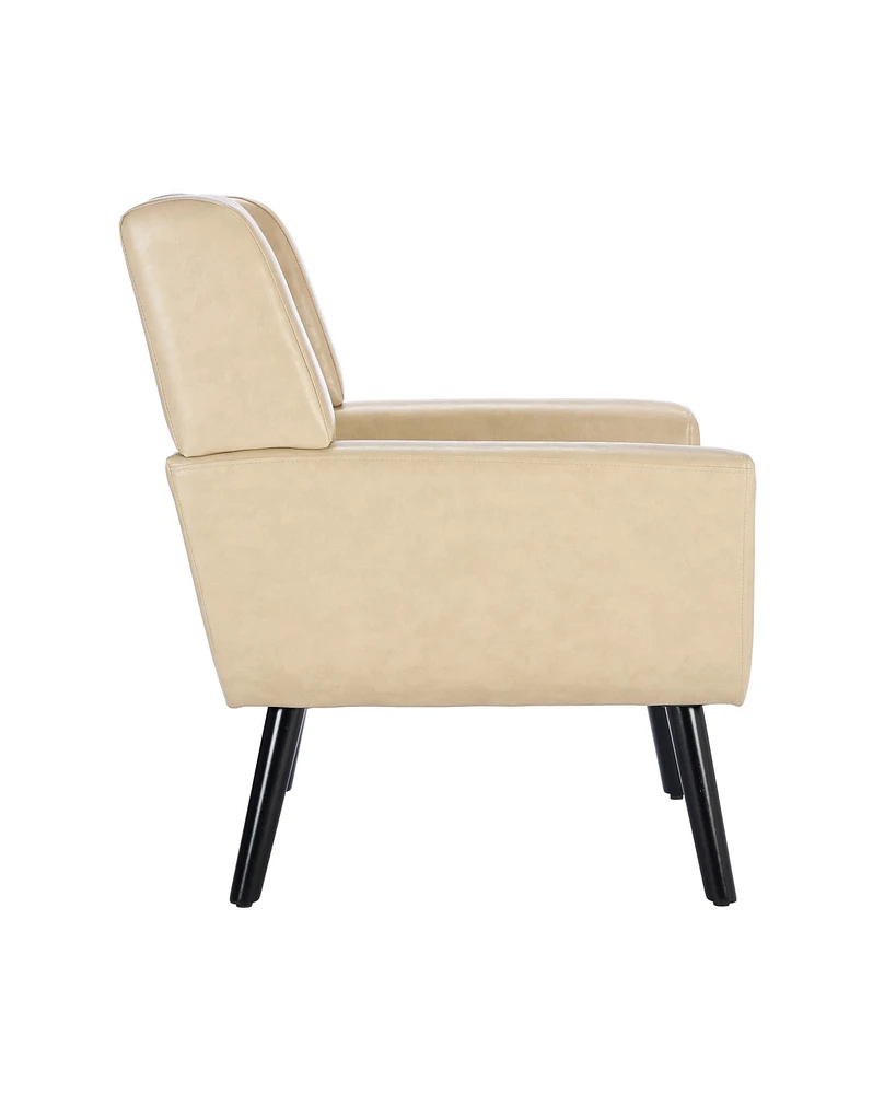 Simplie Fun Modern Velvet Accent Chair with Black Legs for Home