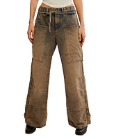 Free People Crvy Women's Outlaw Cotton Wide-Leg Jeans