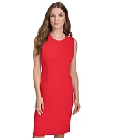 Halston Women's Sleeveless Scuba Crepe Sheath Dress