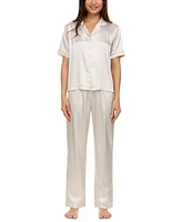 Floral by Nikrooz Women's 2-Pc. Jamie Satin Jacquard Pajama Set