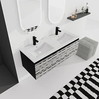 48'' Wall-Mounted Bathroom Vanity with Soft-Close Doors
