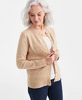 Style & Co Women's Crewneck Button-Front Cozy Cardigan, Created for Macy's