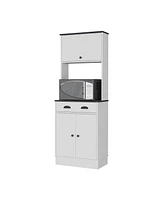 Fm Furniture Tennant Pantry Cabinet Microwave Stand