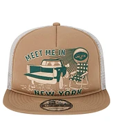 New Era Men's Tan New York Jets Meet Me 9FIFTY Snapback Hat