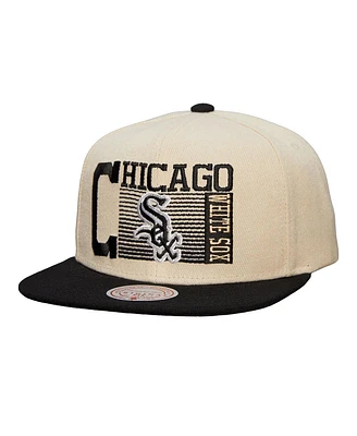 Mitchell & Ness Men's Cream Chicago White Sox Cooperstown Collection Speed Zone Snapback Hat