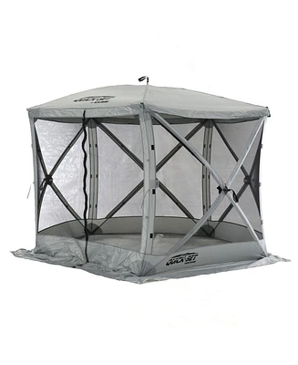 Clam Quick-Set Venture 9 x 9 Ft Portable Outdoor Camping Canopy Shelter, Gray