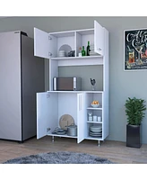 Fm Furniture Colorado Pantry Cabinet White