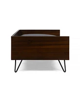 Simplie Fun Mid-Century Modern Pet Bed With Acacia Wood Frame And Hairpin Legs