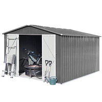 Streamdale Furniture 10FTx12FT Outdoor Storage Shed with Punched Vents and Hinged Door