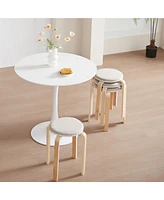 Streamdale Furniture Set of 4 Stackable Bentwood Stools for Dining, Kitchen, Classroom