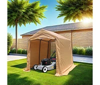 7x8FT Outdoor Storage Shed for Motorcycle, Atv, Tools