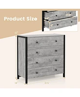 Slickblue 4-Drawer Dresser Modern Wooden Chest of Drawers for Bedroom Living Room