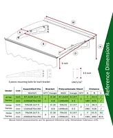 Streamdale Furniture 47" x 34" Polycarbonate Door Window Awning with Valance