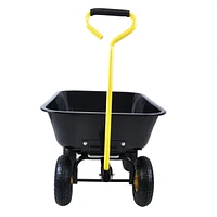Folding Poly Garden Dump Truck, Steel Frame, 10" Pneumatic Tires