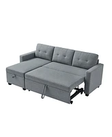 Streamdale Furniture Pull-Out Sectional Sofa with Storage & Sleeper