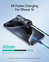 Aukey Cc-Y23 Enduro Dual 65W 2-Port Car Charger