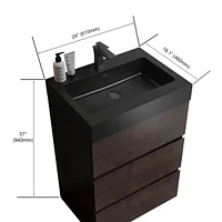 24" Modern Vanity: Elegance, Storage, Silence