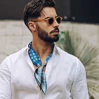 Filippo - Hand Rolled Silk Neckerchief for Men