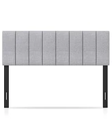 Slickblue Linen Upholstered Headboard with Solid Wood Legs and Adjustable Width