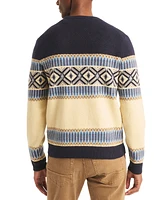 Nautica Men's Long Sleeve Fair Isle Crewneck Sweater