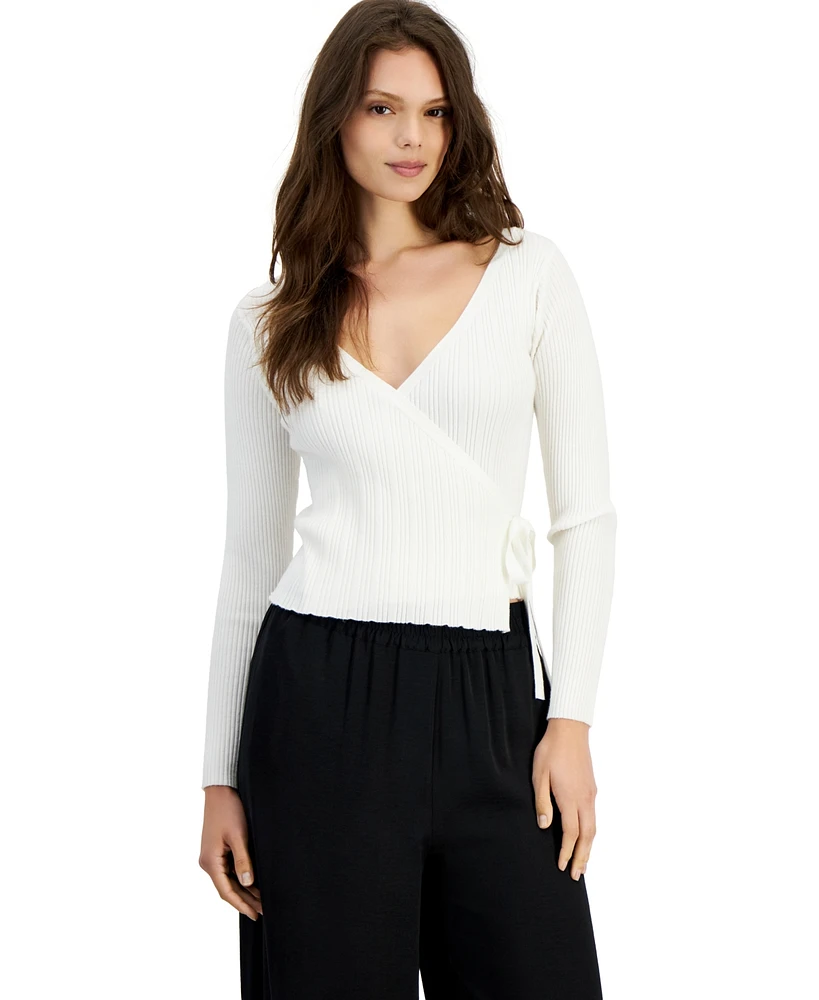 Lucy Paris Women's Tierra Ribbed Knit Wrap Sweater