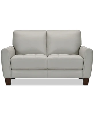 Galligher 59" Leather Loveseat, Created for Macy's