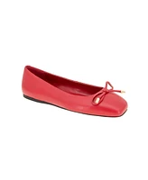 BCBGeneration Women's Hartly Square Toe Bow Ballet Flats