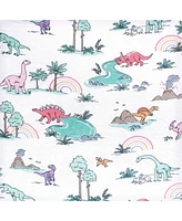 Hudson Baby Infant Girl Changing Pad Cover, Pink Dinosaur Adventures, One Size