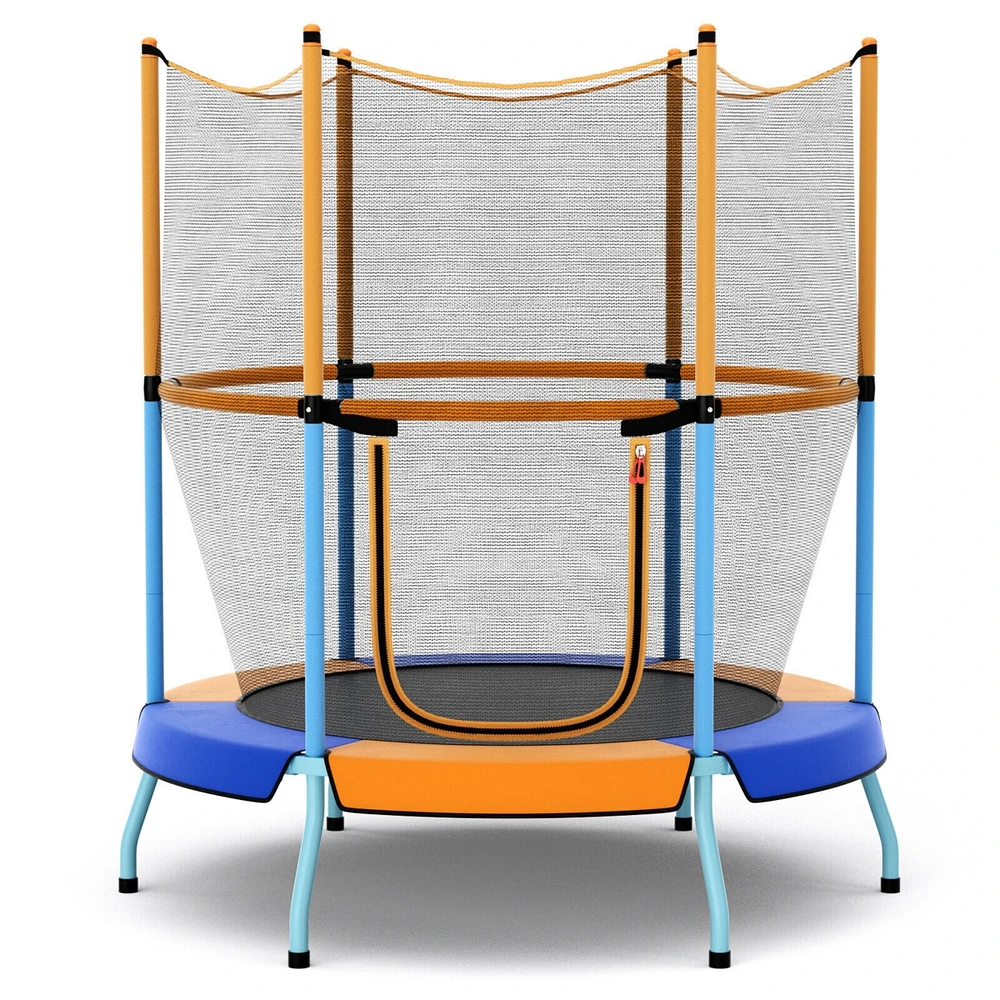 Slickblue 48 Inch Toddler Trampoline with Safety Enclosure Net