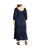 City Chic Plus Heather Tier Dress