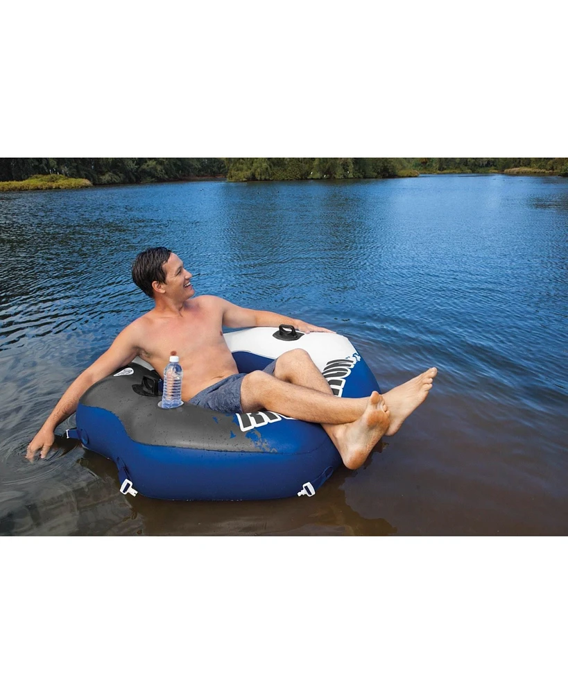 Intex River Run Connect Inflatable Tube (2 Pack) & Mega Chill Ii Beverage Float