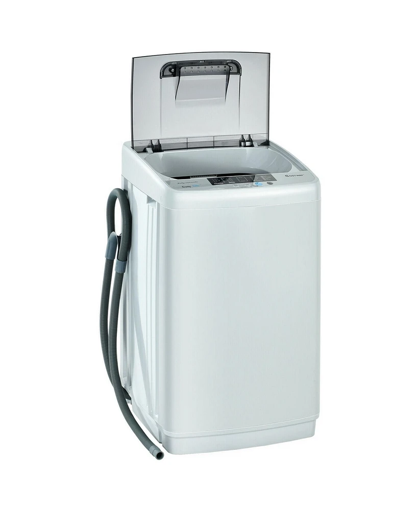 Slickblue 8.8 lbs Portable Full-Automatic Laundry Washing Machine with Drain Pump