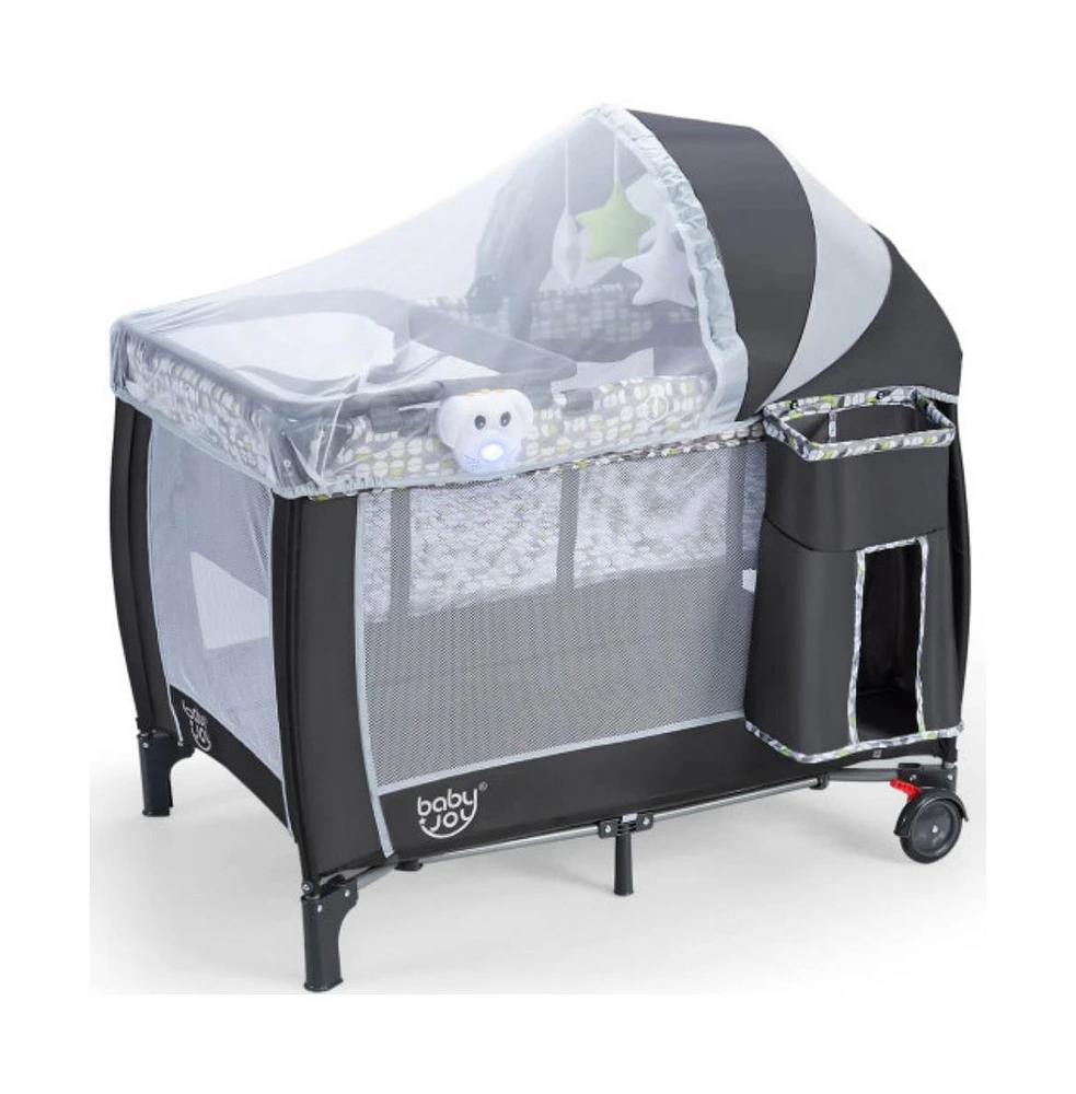 Slickblue 4-in-1 Portable Baby Playard with Changing Station and Net