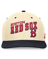 Nike Men's Cream/Navy Boston Red Sox Rewind Cooperstown Collection Performance Snapback Hat