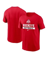 Nike Men's Scarlet Ohio State Buckeyes Softball T-Shirt