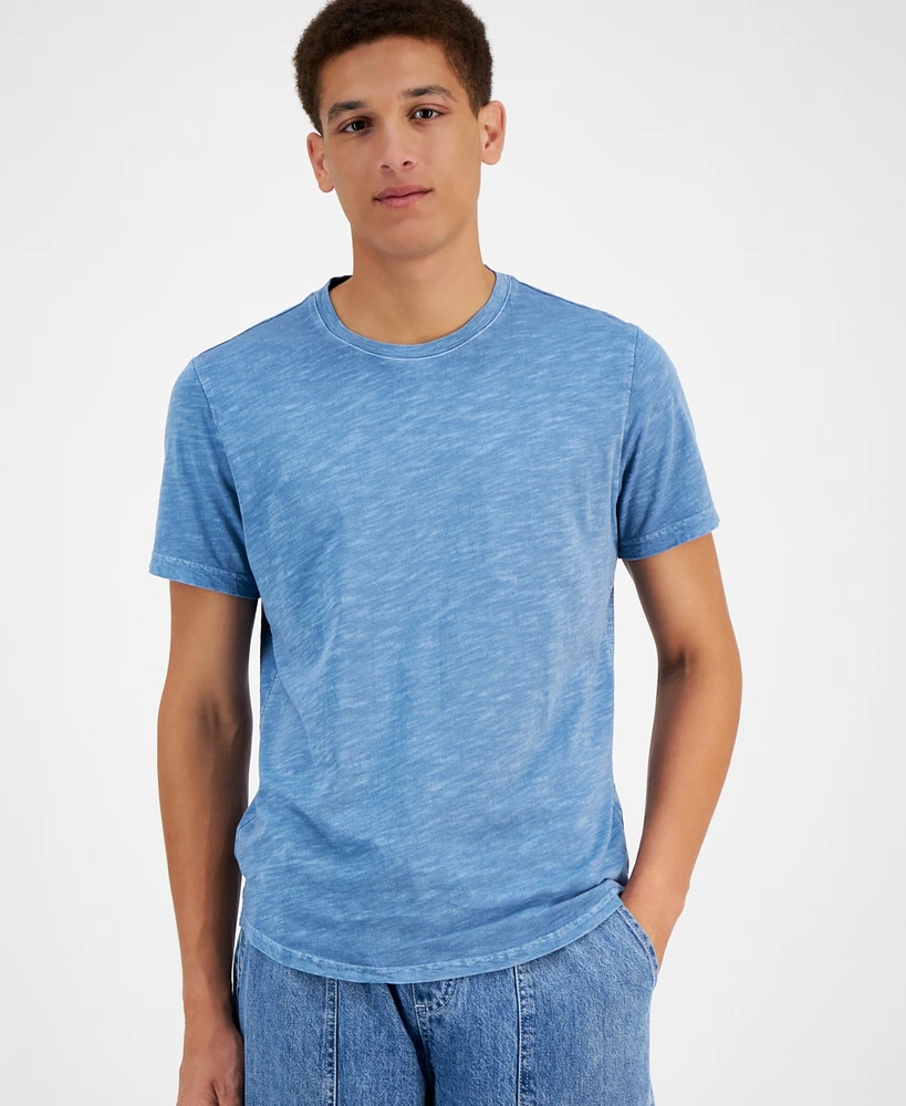 Sun + Stone Men's Kissed Regular-Fit Curved Hem T-Shirt, Created for Macy's