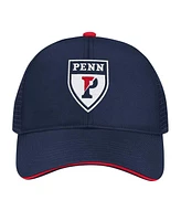 Colosseum Men's Navy Pennsylvania Quakers Wyatt Primary Team Trucker Adjustable Hat