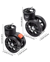 Byootique Set of 4 Swivel Replacement Wheel Caster with Locking Brake 360 Degree Rotate Caster for Makeup Case