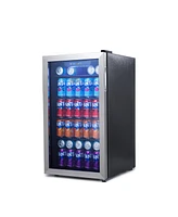 Black & Decker 3.3 Cu. Ft. Beverage Cooler with Double Pane Glass Door Drink Fridge with 112-Can Capacity