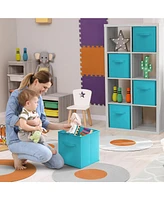 Sorbus 6 Pack Inch Foldable Storage Cubes with Handles- for Organizing Home, Shelves, Nursery, Playroom