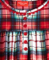 Holiday Lane Little & Big Kids Winterton Plaid Matching Family Pajamas Nightgown, Created for Macy's