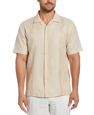 Cubavera Men's Embroidered Two-Pocket Short Sleeve Button-Front Guayabera Shirt