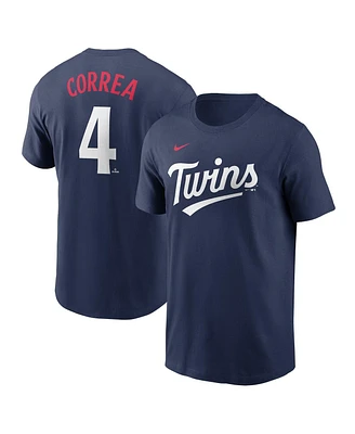 Nike Men's Carlos Correa Navy Minnesota Twins Fuse Name Number T-Shirt