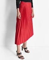 Dkny Women's Pleated Asymmetrical Midi Skirt