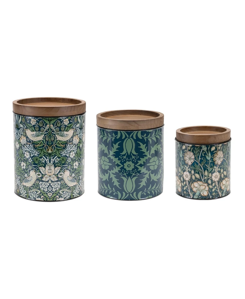 Set of 3 Kitchen Canisters Airtight Storage Containers for Food & Ingredients
