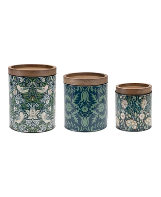Set of 3 Kitchen Canisters Airtight Storage Containers for Food & Ingredients