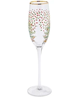 Spode Christmas Tree Polka Dot Champagne Flutes, Set of 4