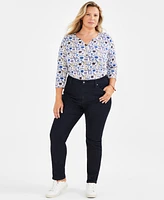 Style & Co Plus High-Rise Straight-Leg Jeans, Created for Macy's