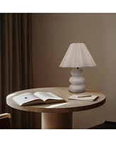Brightech Kelsey 17.5" Led Bohemian Table Lamp with Ceramic Base
